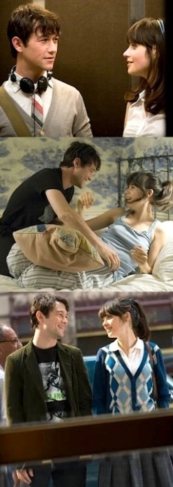 500 pictures of Joseph Gordon-Levitt and Zooey Deschanel looking at each other