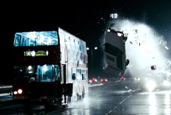 explosive chase involving a double-decker bus