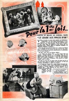 Le Crabe aux Pinces d'Or original advert
