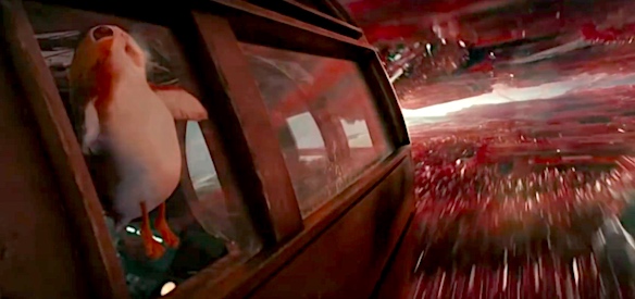 Porg, Millennium Falcon, window