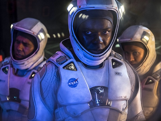 Three worried astronauts