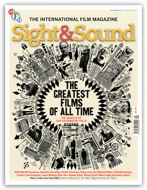 Sight & Sound September 2012 issue, featuring the results of their 2012 poll on the cover